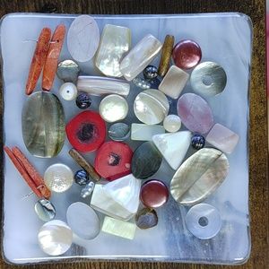 Authentic Shell beads 22 pair/48 beads